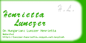 henrietta lunczer business card